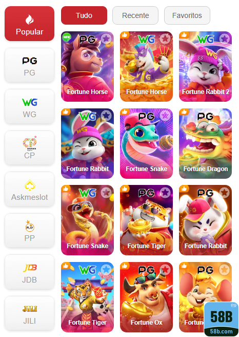 Experiência de Jogos 58b.com